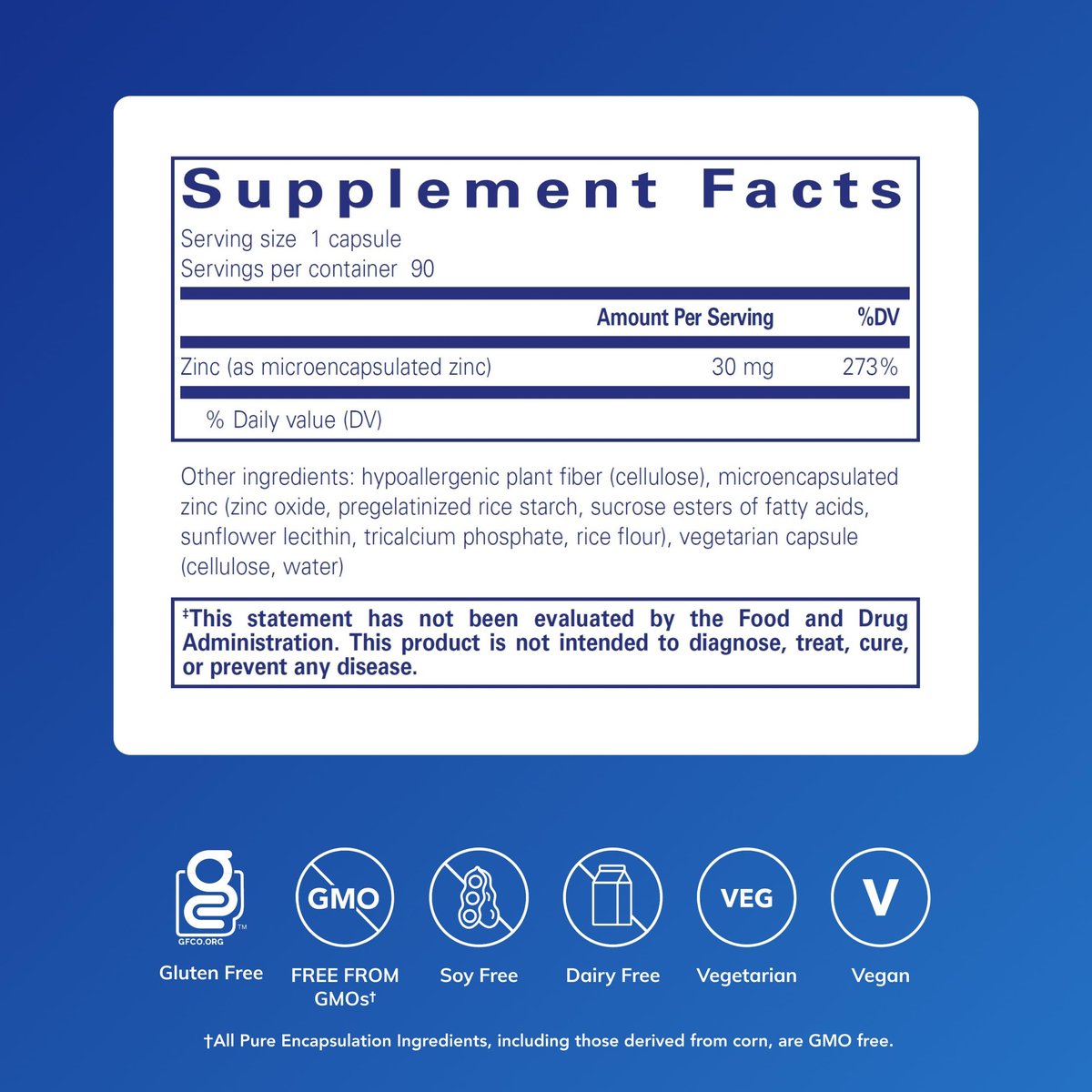 Pure Encapsulations UltraZin Zink | Hoch bioverfügbares Mineral zur Unterstützung von Stoffwechsel und Immunsystem* | 90 Kapseln