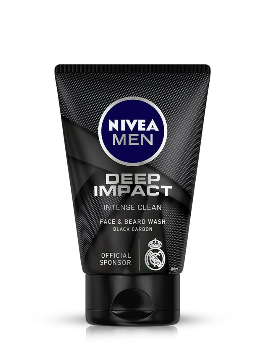 Nivea Men Deep Impact Intense Clean Gesichts- und Bartwäsche - Schwarzkohle, 100 ml