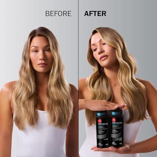 TRUSS Infusion Haar Shampoo - Reinigendes Shampoo für trockenes Haar, Reparatur, Feuchtigkeit und Schutz - 100% vegan, farbschonend mit Anti-Aging-Vorteilen (300 ml)