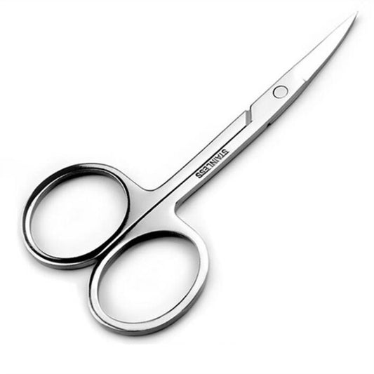 FEITA Mini Damen-Grooming-Schere aus Edelstahl – Gebogene Schneideschere für Augenbrauen, Wimpern, Nasenhaare, Schnurrbart, Nägel, Basteln