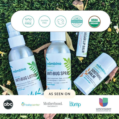 Mambino Organics Anti-Bug Spray – DEET-freier, organischer Mückenschutz mit ätherischen Ölen, riffsicher, gesichtssicherer Schutz für Babys, Kinder und Erwachsene, 80 ml