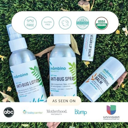 Mambino Organics Anti-Bug Spray – DEET-freier, organischer Mückenschutz mit ätherischen Ölen, riffsicher, gesichtssicherer Schutz für Babys, Kinder und Erwachsene, 80 ml