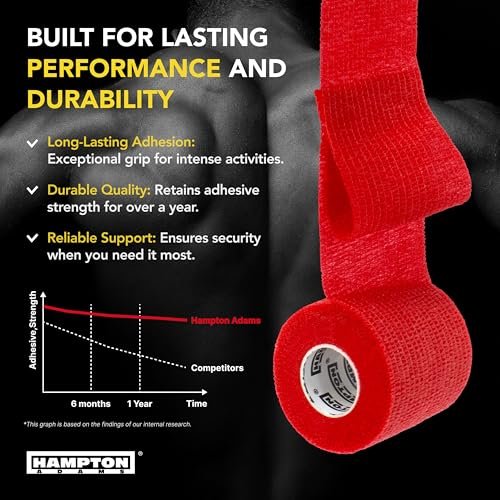 Hampton Adams Selbstklebender Verband (14er-Pack) | 15ft | Haustiersicher | Atmungsaktive elastische Kohäsionsbandage für Sportverletzungen (Regenbogen-Mix)