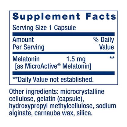Life Extension Melatonin IR/XR 1,5 mg – Schlafunterstützung mit sofortiger & verlängerter Freisetzung, 60 Kapseln