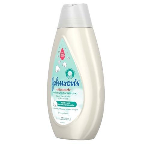 Johnson's CottonTouch Baby Body Wash & Shampoo, sanft & tränenfrei, mit echter Baumwolle, für empfindliche Haut, 400 ml