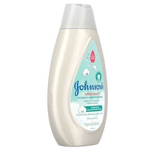 Johnson's CottonTouch Baby Body Wash & Shampoo, sanft & tränenfrei, mit echter Baumwolle, für empfindliche Haut, 400 ml