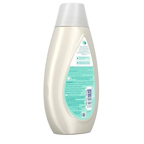 Johnson's CottonTouch Baby Body Wash & Shampoo, sanft & tränenfrei, mit echter Baumwolle, für empfindliche Haut, 400 ml