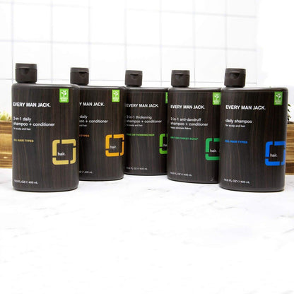 Every Man Jack 2-in-1 Thickening Shampoo + Conditioner - Kokos, Aloe & Teebaumöl - 2er-Pack (2x 400 ml)