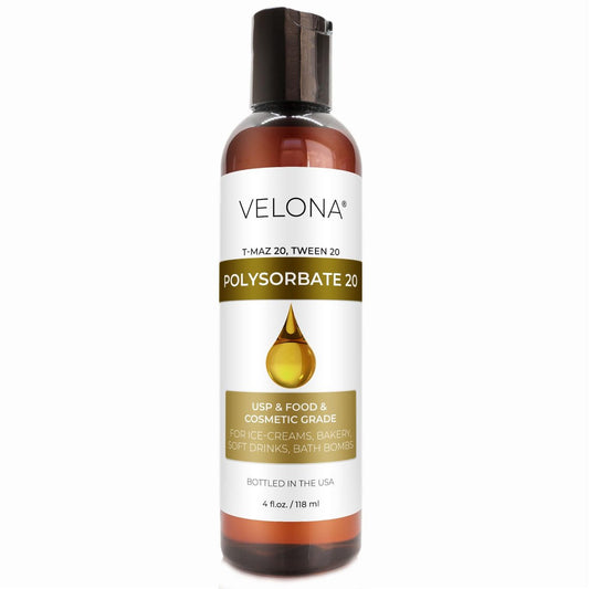 Polysorbat 20 von Velona – 118 ml | Lösungsvermittler, Lebensmittel- & Kosmetikqualität | Natürlich für Kochen, Hautpflege und Badebomben