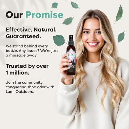 Lumi Outdoors Natürlicher Schuh-Deo-Spray & Geruchsentferner - Lavendel Teebaumöl Ätherisches Öl Geruchsfresser