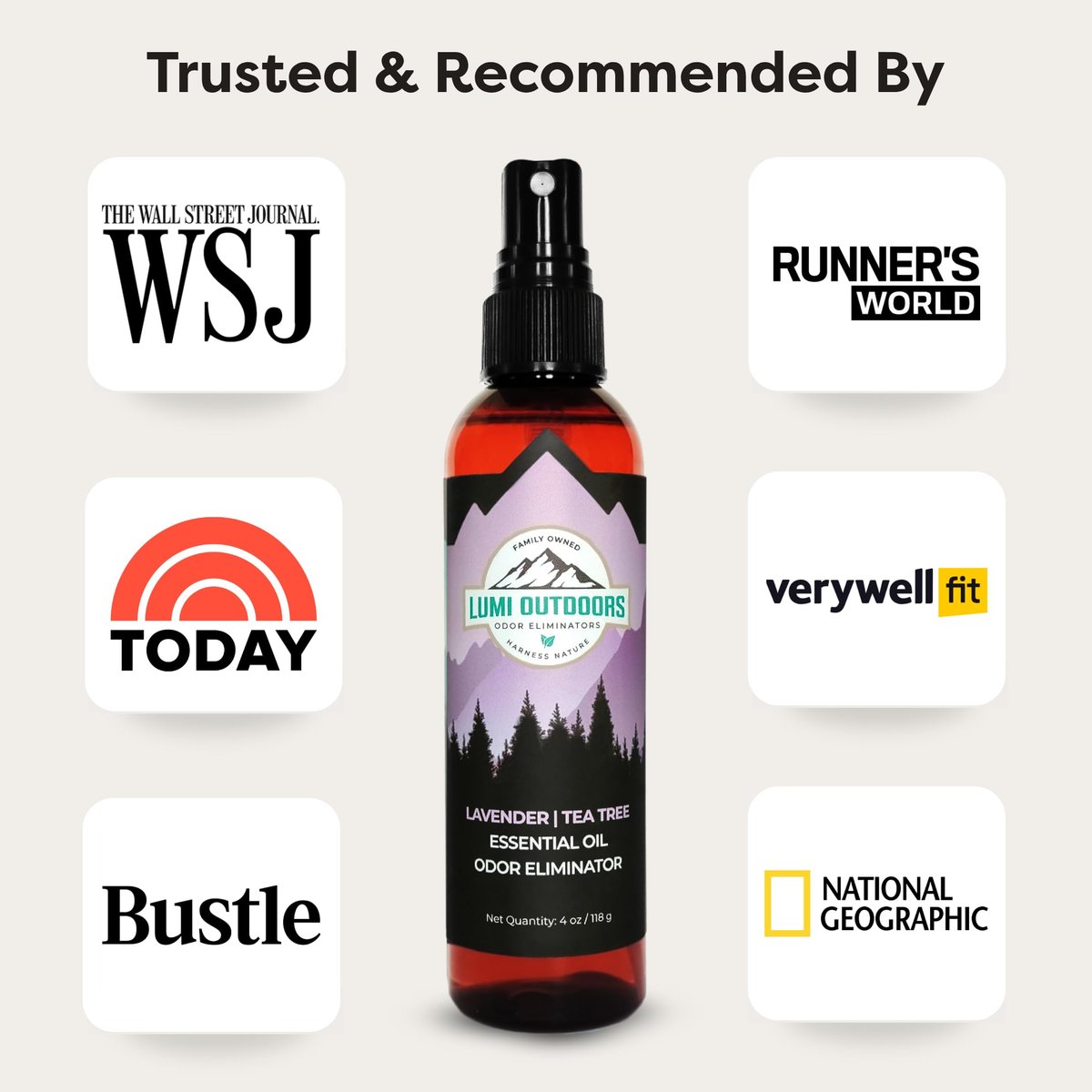 Lumi Outdoors Natürlicher Schuh-Deo-Spray & Geruchsentferner - Lavendel Teebaumöl Ätherisches Öl Geruchsfresser