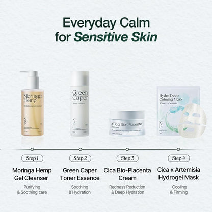 NATURAL DERMA PROJECT NDP Cica Cream - Gel-Gesichtsfeuchtigkeitscreme gegen Sonnenbrand, leichte koreanische Feuchtigkeitscreme für empfindliche Haut, Centella Asiatica, feuchtigkeitsspendend, beruhigend, lindernd (1,7 Fl Oz / 50 ml)