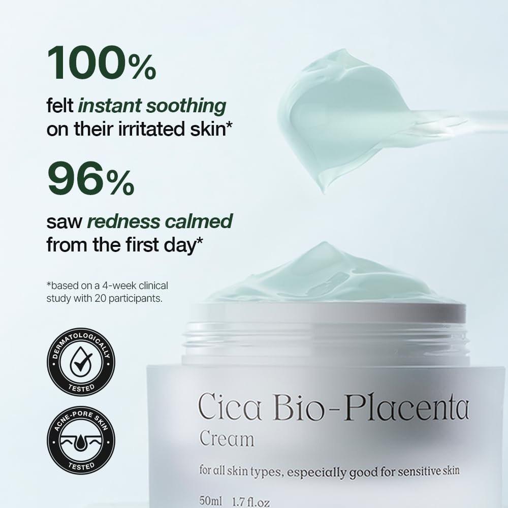 NATURAL DERMA PROJECT NDP Cica Cream - Gel-Gesichtsfeuchtigkeitscreme gegen Sonnenbrand, leichte koreanische Feuchtigkeitscreme für empfindliche Haut, Centella Asiatica, feuchtigkeitsspendend, beruhigend, lindernd (1,7 Fl Oz / 50 ml)