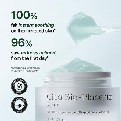 NATURAL DERMA PROJECT NDP Cica Cream - Gel-Gesichtsfeuchtigkeitscreme gegen Sonnenbrand, leichte koreanische Feuchtigkeitscreme für empfindliche Haut, Centella Asiatica, feuchtigkeitsspendend, beruhigend, lindernd (1,7 Fl Oz / 50 ml)