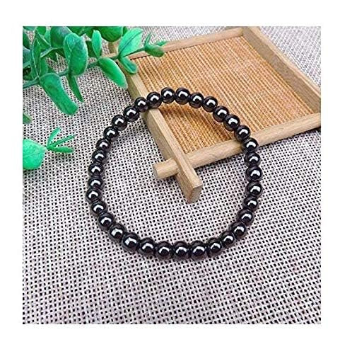 Drkao 2er-Pack Magnetische Fußkettchen Armbänder, Magnetfeldtherapie, Unterstützt das Immunsystem, Stressabbau, Geschenkidee - Schwarz