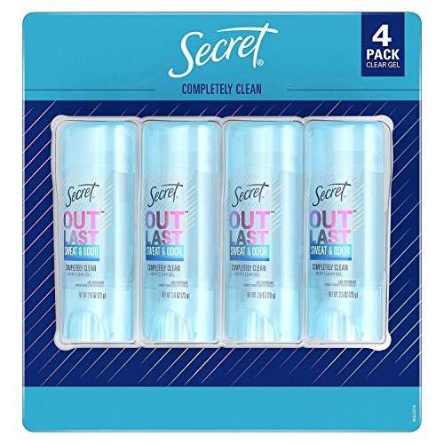 Secret Outlast Antitranspirant-Deodorant Clear Gel Komplett Rein - 2,7 oz, 4er-Pack