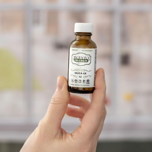 Jackson's #12 Zell-Salz Silica 6X – 500 Pellets, vegan, laktosefrei, Schuessler-Salz Silicea 6X (hergestellt in den USA)