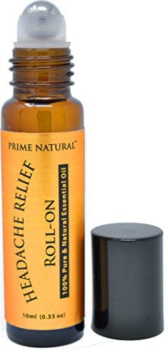 PRIME NATURAL Kopfschmerz-Linderung Ätherisches Öl Roll-On 10ml – Fertig verdünnt, gebrauchsfertig bei Migräne, Spannungskopfschmerz, Beruhigung, Entspannung, Muskelkater, Verstauchung & Schlaf