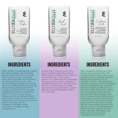 Billy Jealousy Face3Some Geschenkset für Männer: Vegane Hautpflege mit Reiniger, Peeling & Feuchtigkeitscreme (Reisegrößen)