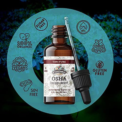 OSHA Wurzelextrakt zur Unterstützung der Atemwege, Bio OSHA Tinktur, natürliche Lungenreinigung, 60 ml