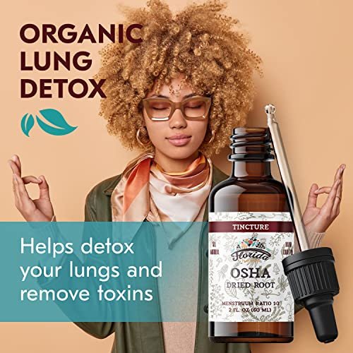 OSHA Wurzelextrakt zur Unterstützung der Atemwege, Bio OSHA Tinktur, natürliche Lungenreinigung, 60 ml