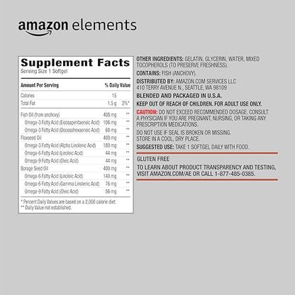 Revly Omega 3-6-9 Komplex – Fisch-, Lein- und Borretschöl mit EPA & DHA Omega-3-Fettsäuren – 60 Softgels, 2-Monatsvorrat