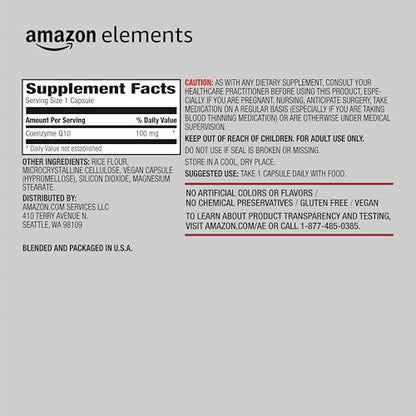 CoQ10 100 mg – vegane Kapseln für normale Energieproduktion und Herz-Kreislauf-Gesundheit – 2-Monats-Vorrat (60 Kapseln)