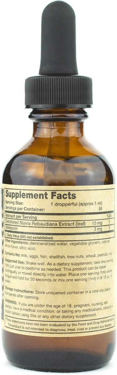Svasthya Body & Mind Flüssiges Melatonin – Fördert natürlichen Schlaf, alkoholfrei für Erwachsene und Kinder, hergestellt in den USA, 2 Flaschen à 60 ml