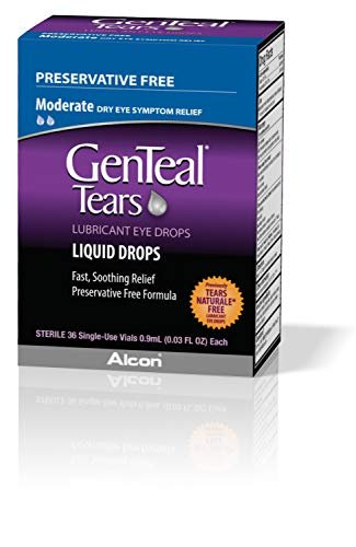 GenTeal Tränenersatz Augentropfen, Moderate Flüssigkeitstropfen, Einzeldosis-Vials, 36 Stück, 0,03 Fl Oz