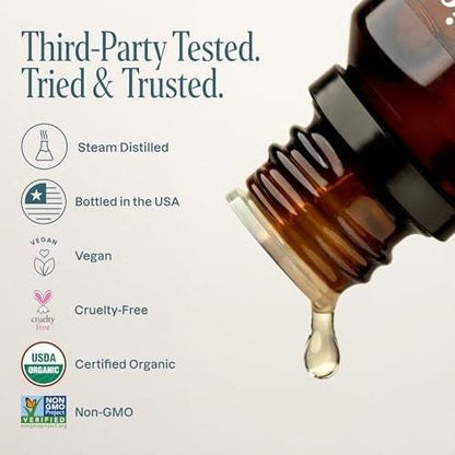 Cliganic USDA Bio-Spearmintöl, 100% reines natürliches unverdünntes ätherisches Öl für Aromatherapie (10 ml) | Nicht-GVO-verifiziert