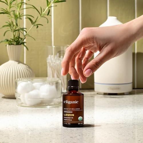 Cliganic USDA Bio Zitronenöl - 100% Rein & Natürlich, Unverdünnt, für Aromatherapie & Haushaltsreinigung, Non-GVO Bestätigt