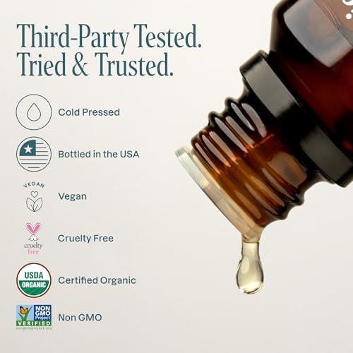 Cliganic USDA Bio Zitronenöl - 100% Rein & Natürlich, Unverdünnt, für Aromatherapie & Haushaltsreinigung, Non-GVO Bestätigt