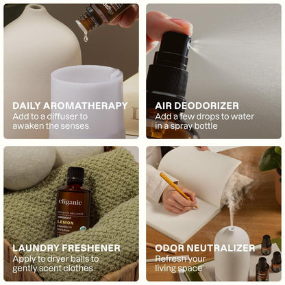 Cliganic USDA Bio Zitronenöl - 100% Rein & Natürlich, Unverdünnt, für Aromatherapie & Haushaltsreinigung, Non-GVO Bestätigt