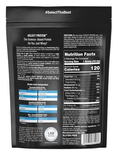 PEScience Select Protein Pulver – Whey & Casein Blend, Mageres Proteinpulver für Frauen und Männer, Kalorienarm, Low Carb, Keto-freundlich, Glutenfrei, Schokoladentrüffel – 5 Portionen