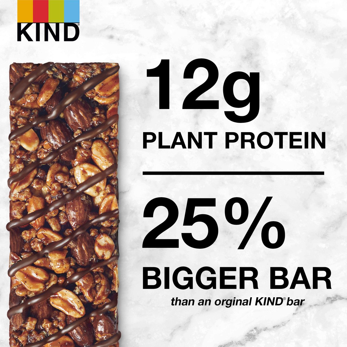 KIND Protein Riegel, Dunkle Schokolade Nuss, Glutenfrei, Gesunder Snack, 12g Protein, 12er Pack