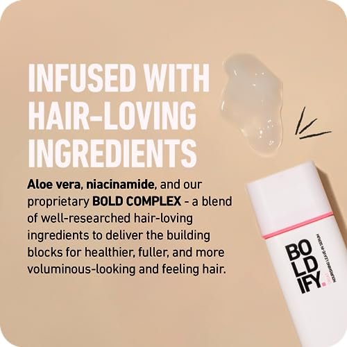 Boldify Leave-In Conditioner und Hitzeschutz – Nährendes Haarserum für Föhn und Styling, leichter Thermoschutz bis 450°F mit Biotin für Frauen und Männer