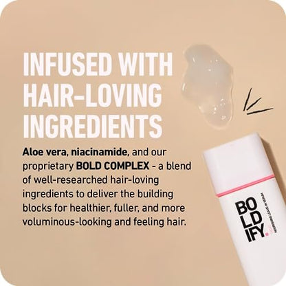 Boldify Leave-In Conditioner und Hitzeschutz – Nährendes Haarserum für Föhn und Styling, leichter Thermoschutz bis 450°F mit Biotin für Frauen und Männer