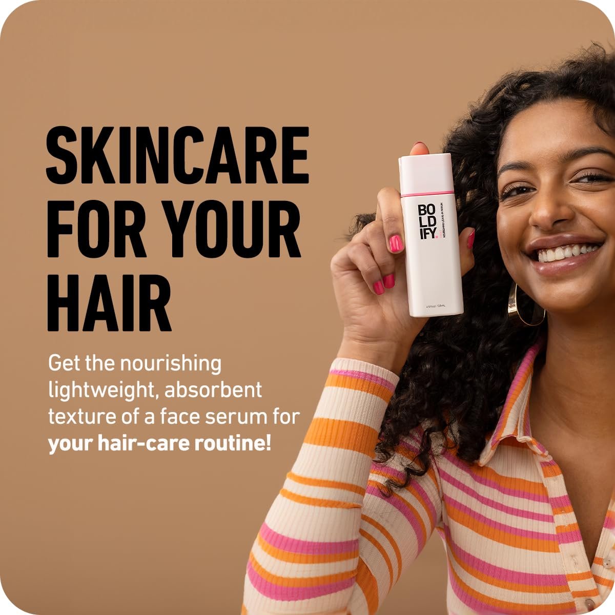 Boldify Leave-In Conditioner und Hitzeschutz – Nährendes Haarserum für Föhn und Styling, leichter Thermoschutz bis 450°F mit Biotin für Frauen und Männer