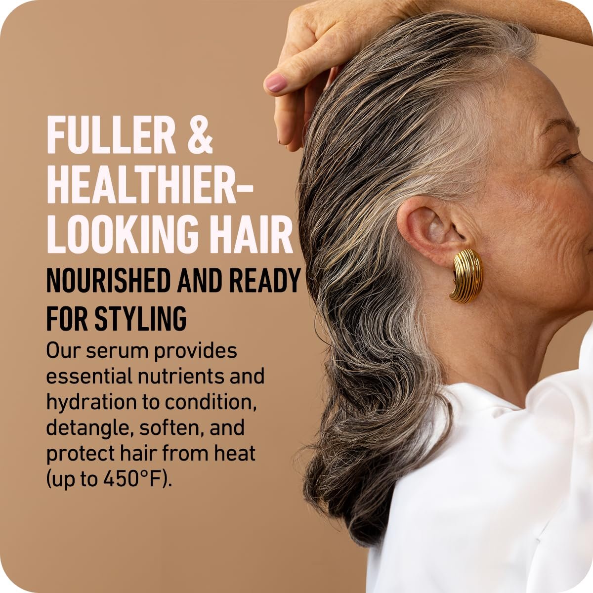 Boldify Leave-In Conditioner und Hitzeschutz – Nährendes Haarserum für Föhn und Styling, leichter Thermoschutz bis 450°F mit Biotin für Frauen und Männer
