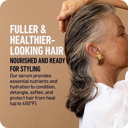 Boldify Leave-In Conditioner und Hitzeschutz – Nährendes Haarserum für Föhn und Styling, leichter Thermoschutz bis 450°F mit Biotin für Frauen und Männer