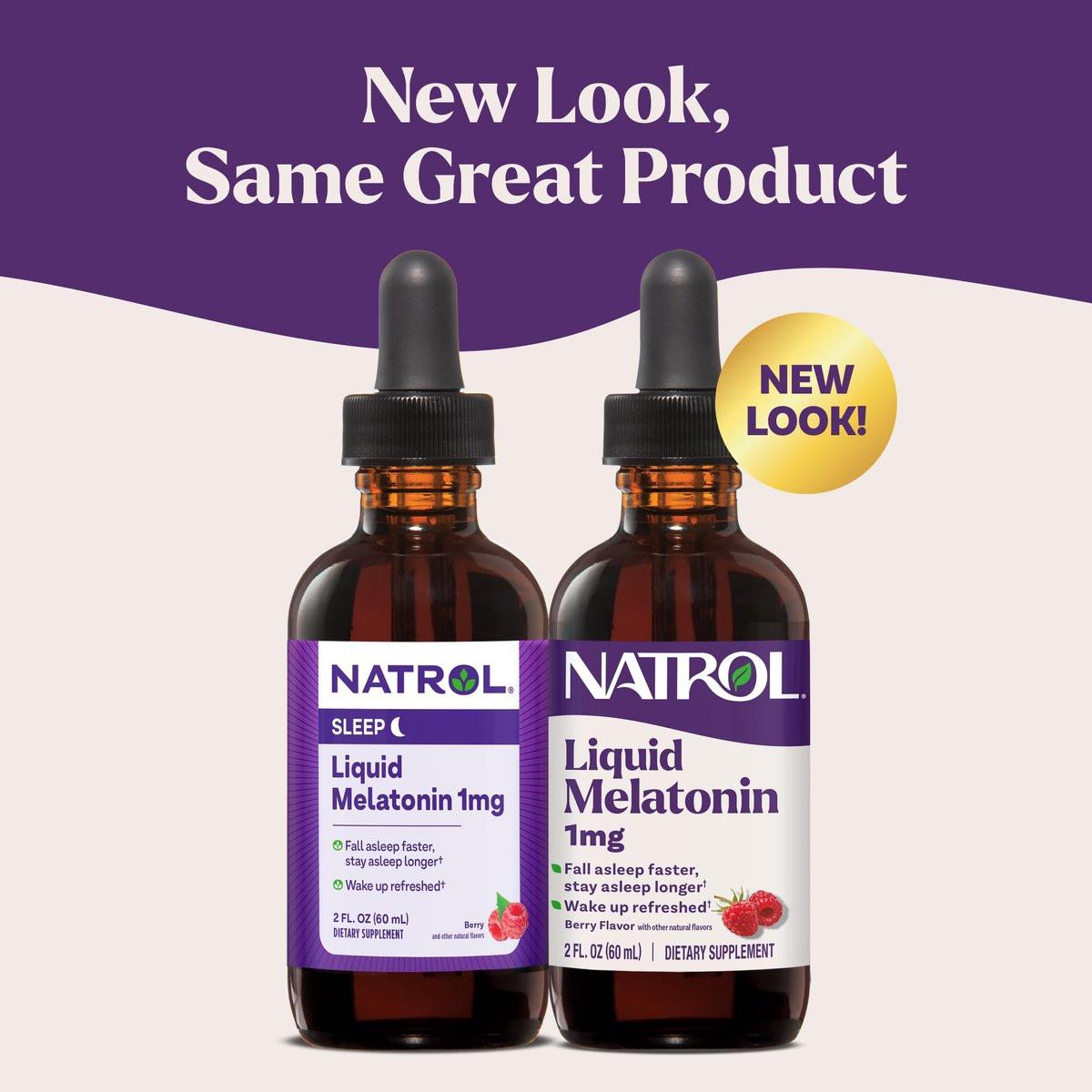 Natrol Flüssiges Melatonin 1 mg – Einschlafhilfe für Erwachsene, Berry-Geschmack, 2 Fl Oz (15 Portionen)