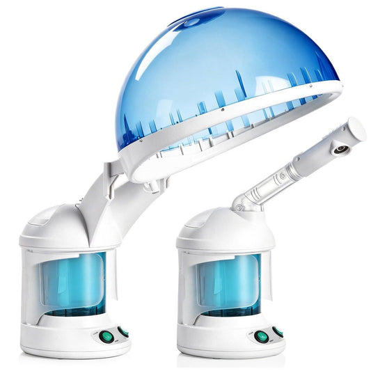 SUPER DEAL Haar-Dampfgerät PRO 3-in-1 Multifunktions-Ozon-Gesichtsdampfer mit Haubenaufsatz, Haartherapie & Gesichtsdampfer für die persönliche Pflege zu Hause oder im Salon
