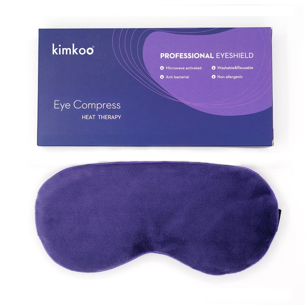 Kimkoo Feuchte Wärme-Kompresse für die Augen & Mikrowellen-Heißaugenmaske bei trockenen Augen – Natürliche und gesunde Therapien (Lila, 1 Stück)