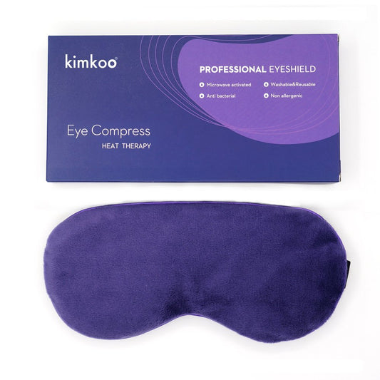 Kimkoo Feuchte Wärme-Kompresse für die Augen & Mikrowellen-Heißaugenmaske bei trockenen Augen – Natürliche und gesunde Therapien (Lila, 1 Stück)