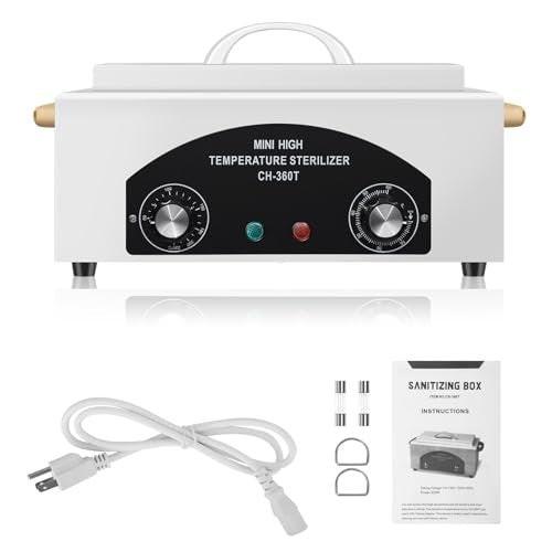 Hochtemperatur-Reinigungsbox für Metallwerkzeuge, 110V 300W 1,5L mit Timer, Maniküre-Pediküre-SPA-Salon-Friseurbedarf für Schönheits-, Haar-, Nagel-Metallwerkzeuge mit Griff