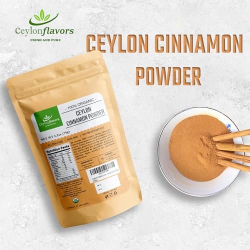CEYLON FLAVORS Fresh and Pure Bio Ceylon Zimt Pulver Premium Qualität 70g