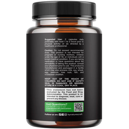 Natures Craft Bockshornklee für Männer – Extra starkes männliches Nahrungsergänzungsmittel mit schwarzer Maca-Wurzel, Tongkat Ali, Sägepalme und Panax-Ginseng-Extrakt für Ausdauer und Energie – 90 Kapseln