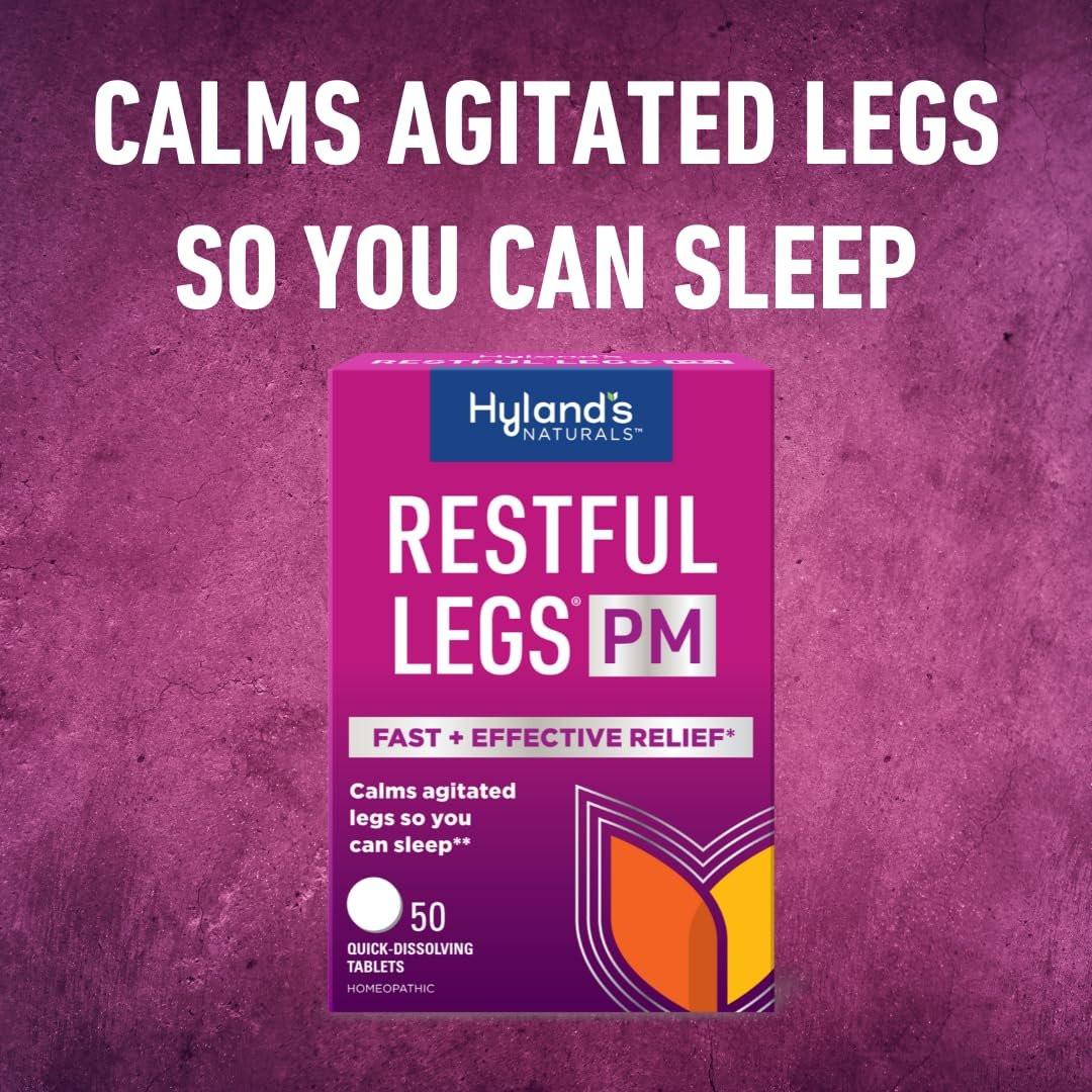 Hyland's Restful Legs PM - Nachtformel, beruhigt unruhige Beine für erholsamen Schlaf, 50 schnell lösliche Tabletten