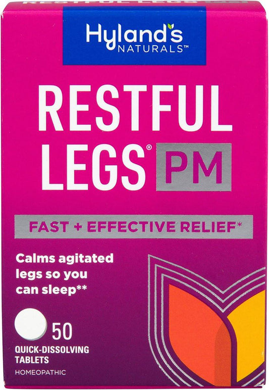 Hyland's Restful Legs PM - Nachtformel, beruhigt unruhige Beine für erholsamen Schlaf, 50 schnell lösliche Tabletten