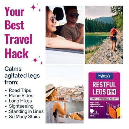 Hyland's Restful Legs PM - Nachtformel, beruhigt unruhige Beine für erholsamen Schlaf, 50 schnell lösliche Tabletten